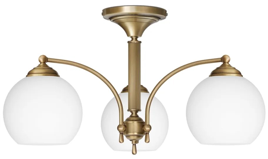 Niski mosiężny żyrandol 3 punktowy do sypialni QV-S3K