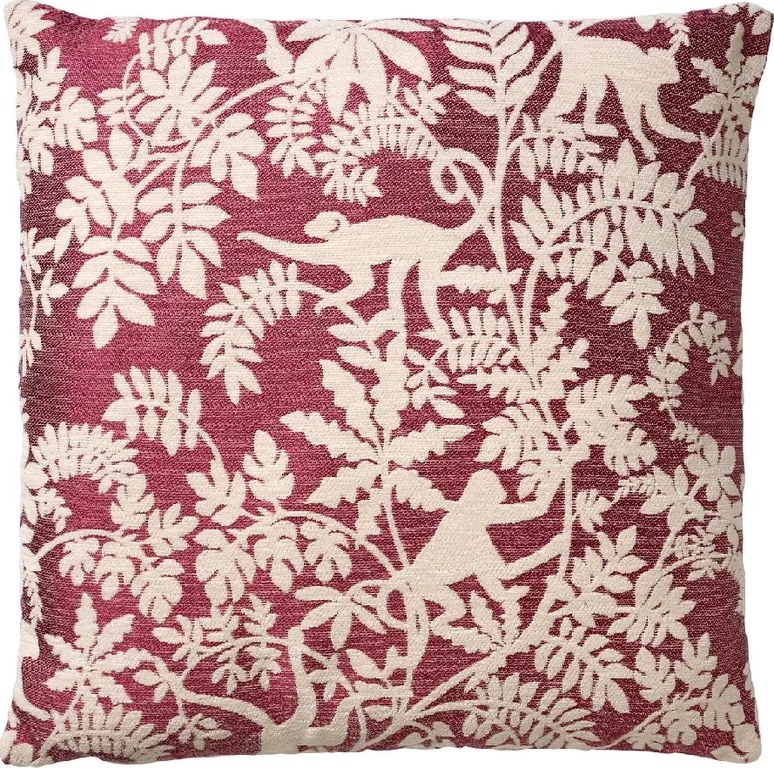 Dekoracyjna poszewka na poduszkę ABU MERLOT 45x45 cm, burgundowy