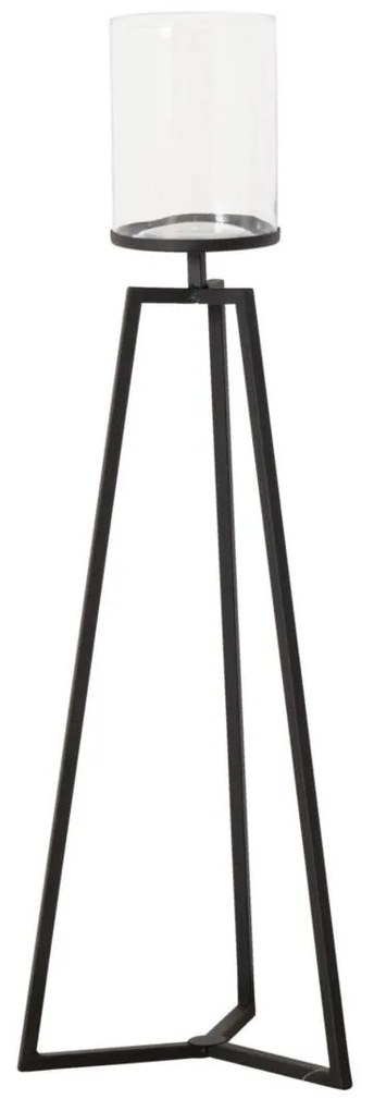 Szklane świeczniki na metalowym stelażu Cosa, 75-95 cm