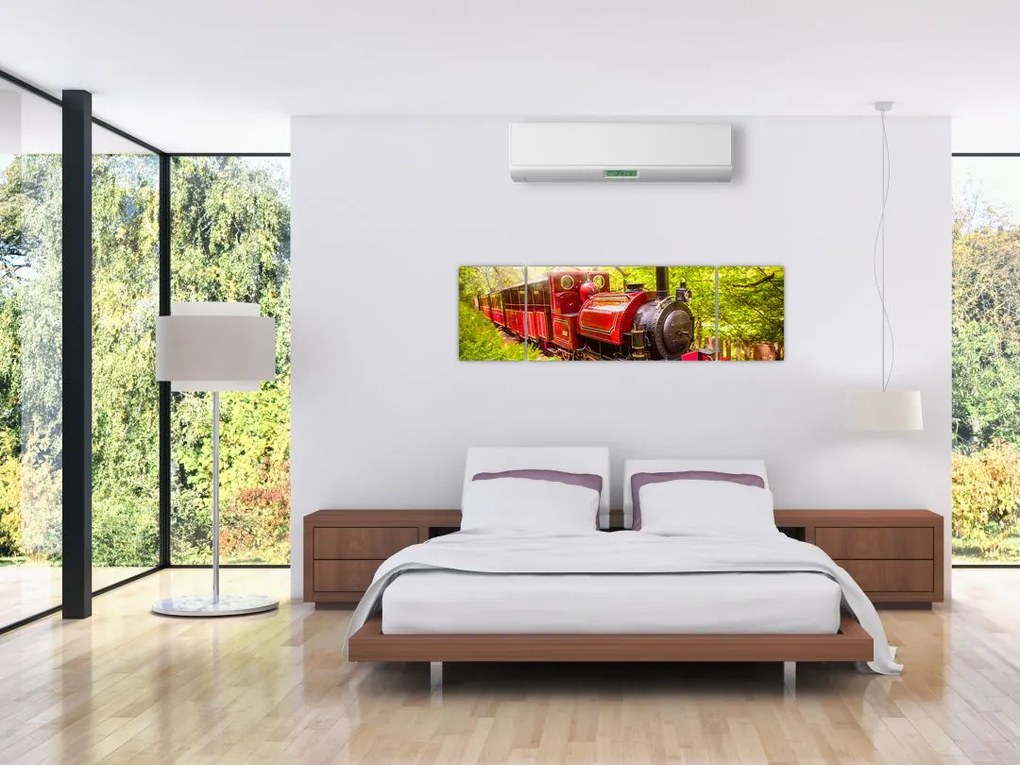 Obraz pociągu parowego (170x50 cm)