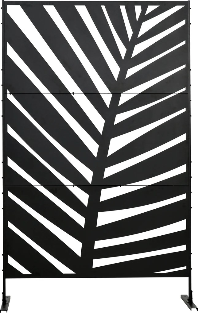 Outsunny Parawan Zewnętrzny 122x198 cm Design Liścia Palmy Stabilne Noggi | Aosom PL