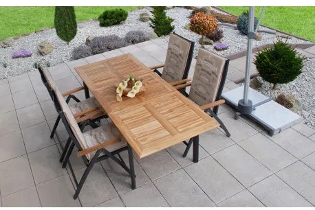 CONCEPT teak FSC - ogrodowy aluminiowy fotel rozkładany