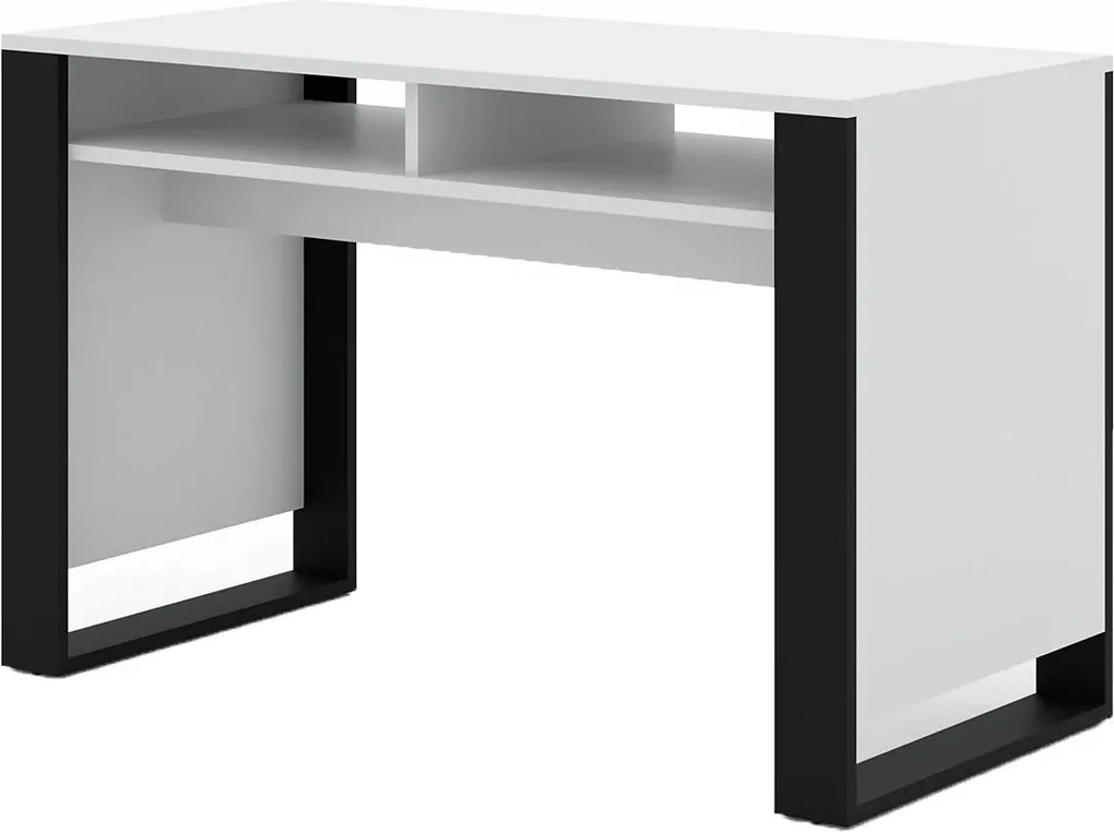 Białe Biurko Z Półkami L7-F82