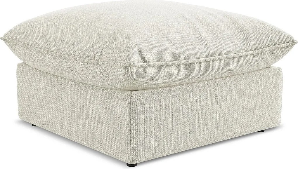 Pufa - z tkaniny bouclé - piaskowy - MANAO