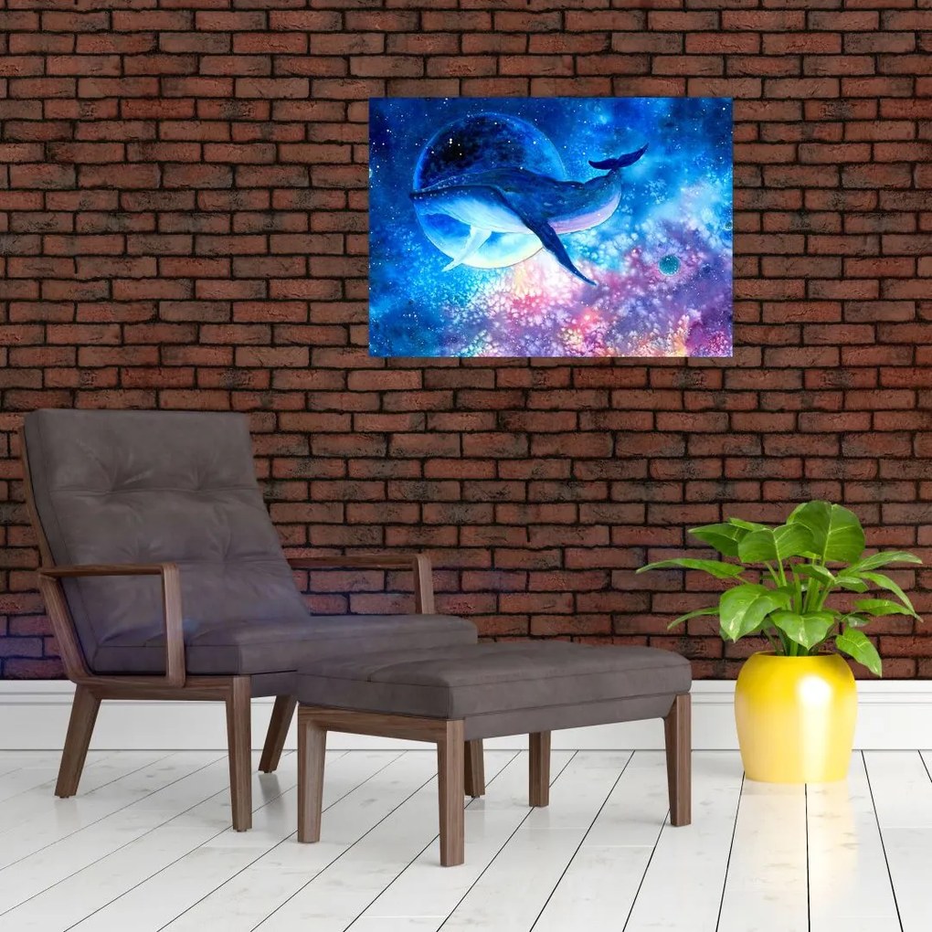 Obraz - Kosmiczny wieloryb (70x50 cm)