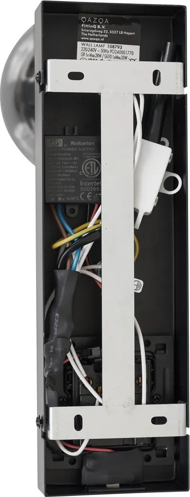 Nowoczesny kinkiet czarny 2-punktowy z możliwością przechylania i portem USB-C - Lesly