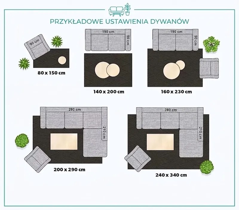 Dywan nowoczesny Fancy Artystyczne Łuki 120 cm x 170 cm 100% poliester