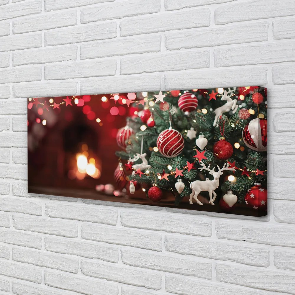 Zdjęcie na płótnie Bombki i Choinka