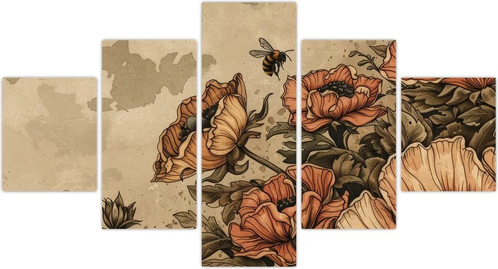 Obraz - Bee Meadow II. (125x70 cm)