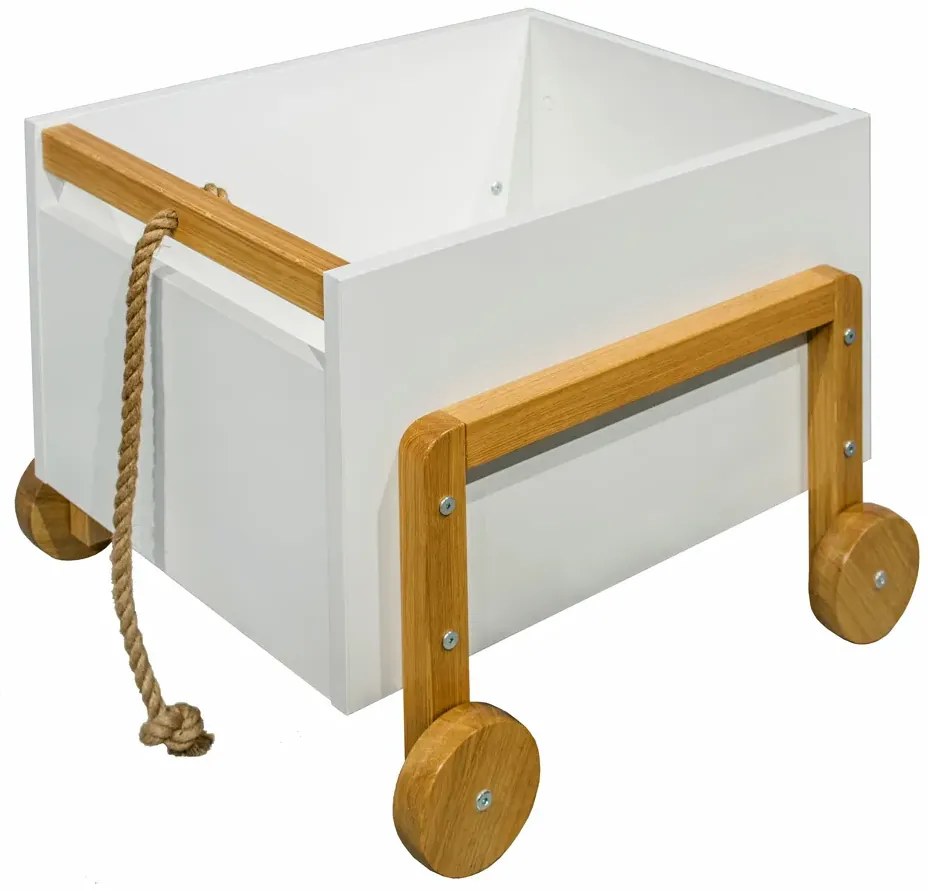 Biały kontenerek na zabawki A3-S63