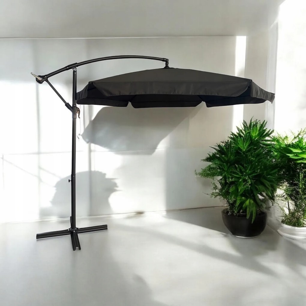 Składany parasol ogrodowy Floriva YN7011-DG, szary