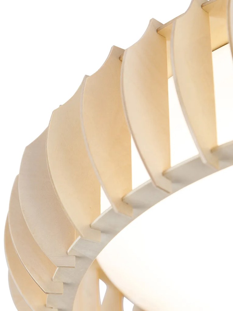 Skandynawska lampa sufitowa beżowa 60 cm z LED - MonteSkandynawski Oswietlenie wewnetrzne