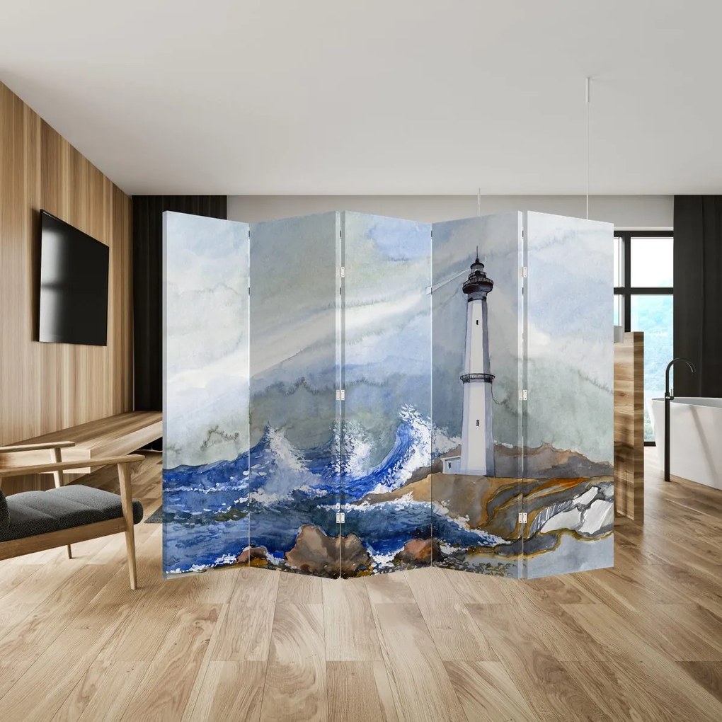 Parawan - Malowarstwo latarni morskiej (210x170 cm)