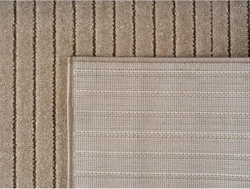 Dywan uniwersalny Nova 3D Geometria beżowy koło 200 cm x 200 cm