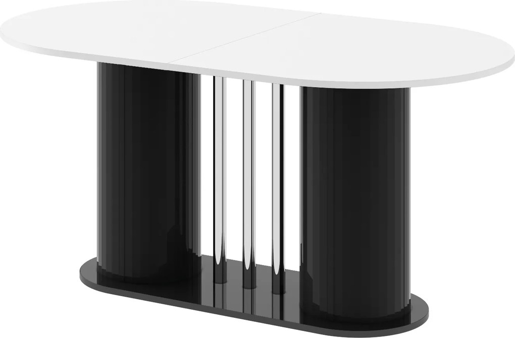 Owalny stół z matowym rozkładanym blatem Cesaro Hubertus