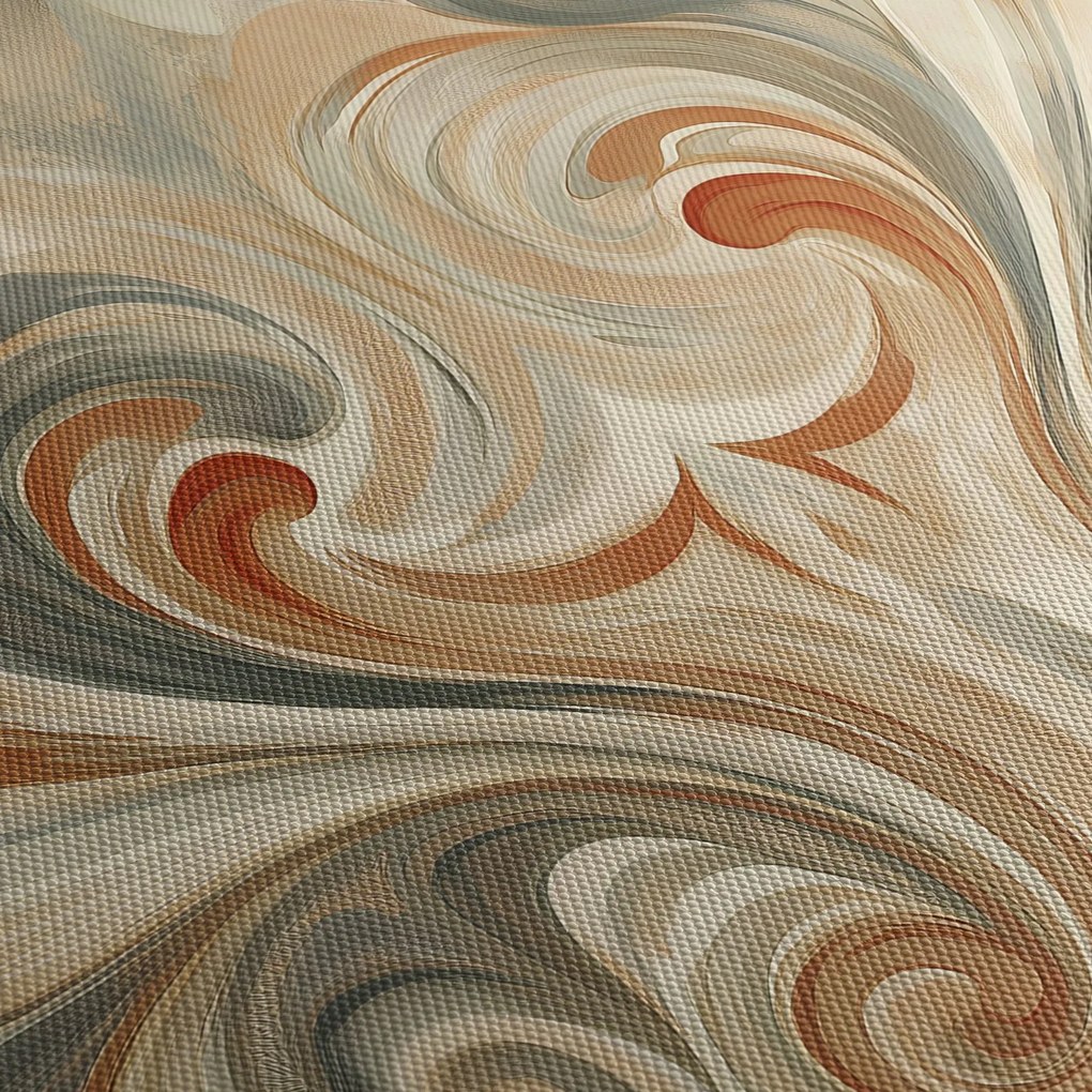 Obraz - Wiry w ziemistych barwach (z zegarem) (90x30 cm)