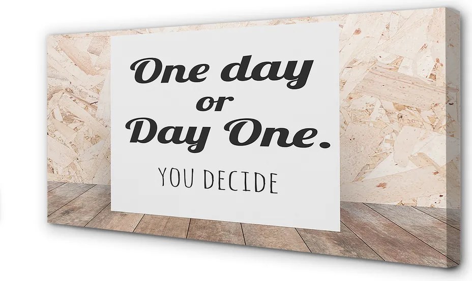 Fotoobraz na płótnie Minimalistyczny Napis na Białym Tle