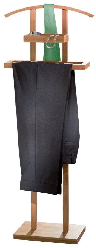 Wieszak na garnitur, ubrania, bambusowy, 45x24x111 cm, ZELLER