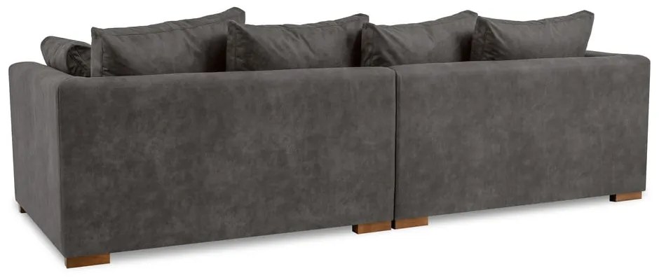 Antracytowa sofa z imitacji skóry 266 cm Hamburg – Scandic