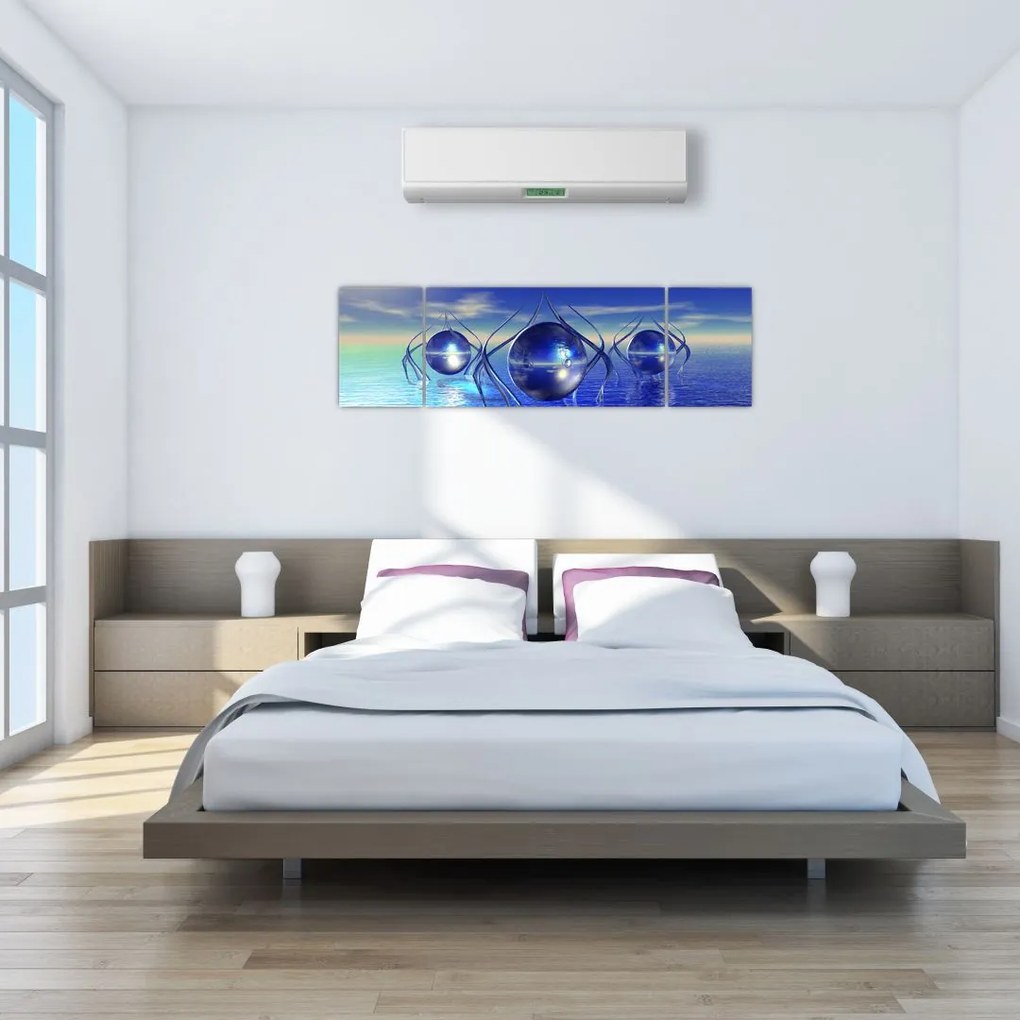 Obraz abstrakcji - woda (170x50 cm)
