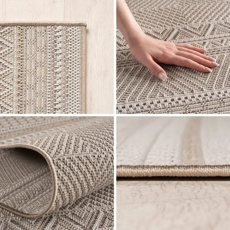 Dywan zewnętrzny Desert Paseczki beżowy 200 cm x 290 cm