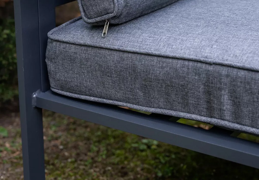 Fotel ogrodowy Marinel – luksusowy fotel wypoczynkowy z aluminium z poduszkami outdoorowym