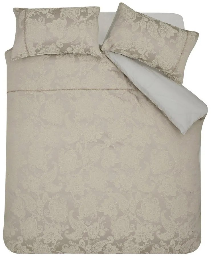 Jasnobrązowa pościel dwuosobowa żakardowa 230x220 cm Opulent Jacquard – Catherine Lansfield