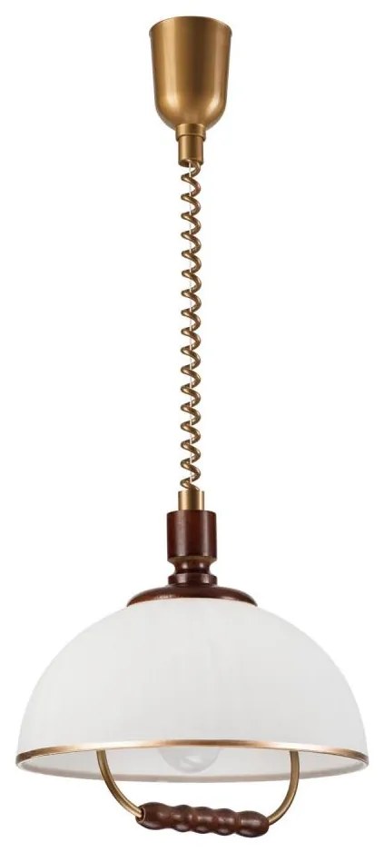 Lampa sufitowa RAMONA 1xE27/60W/230V beżowy/ciemny brąz