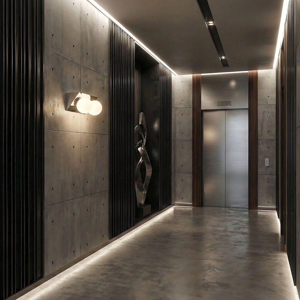 LAMPA ŚCIENNA KINKIET APP1228-2W Chrom