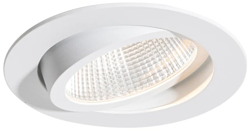 Wpuszczany reflektor biały 9,5 cm z LED 1300lm przyciemniany IP23 - Gaius Nowoczesny Oswietlenie wewnetrzne