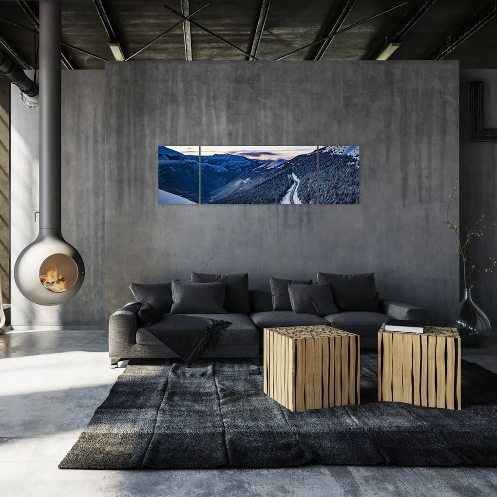 Obraz ośnieżonego stoku (170x50 cm)
