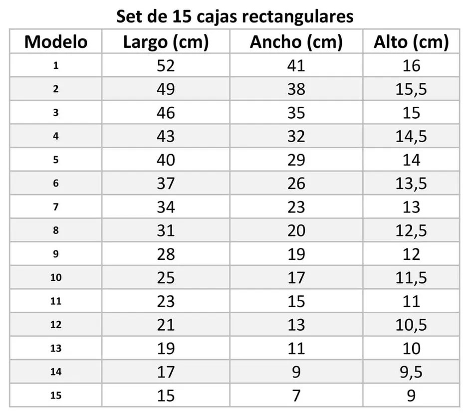 Kartonowe pojemniki z pokrywką zestaw 15 szt. Route – Casa Selección