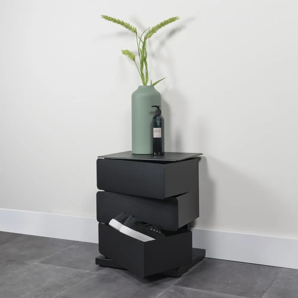 Czarna metalowa komoda 37x45x26 cm Joey – Spinder Design