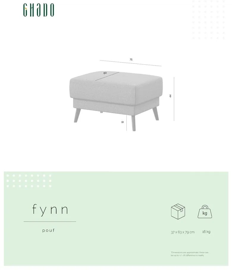 Pomarańczowy podnóżek Fynn – Ghado