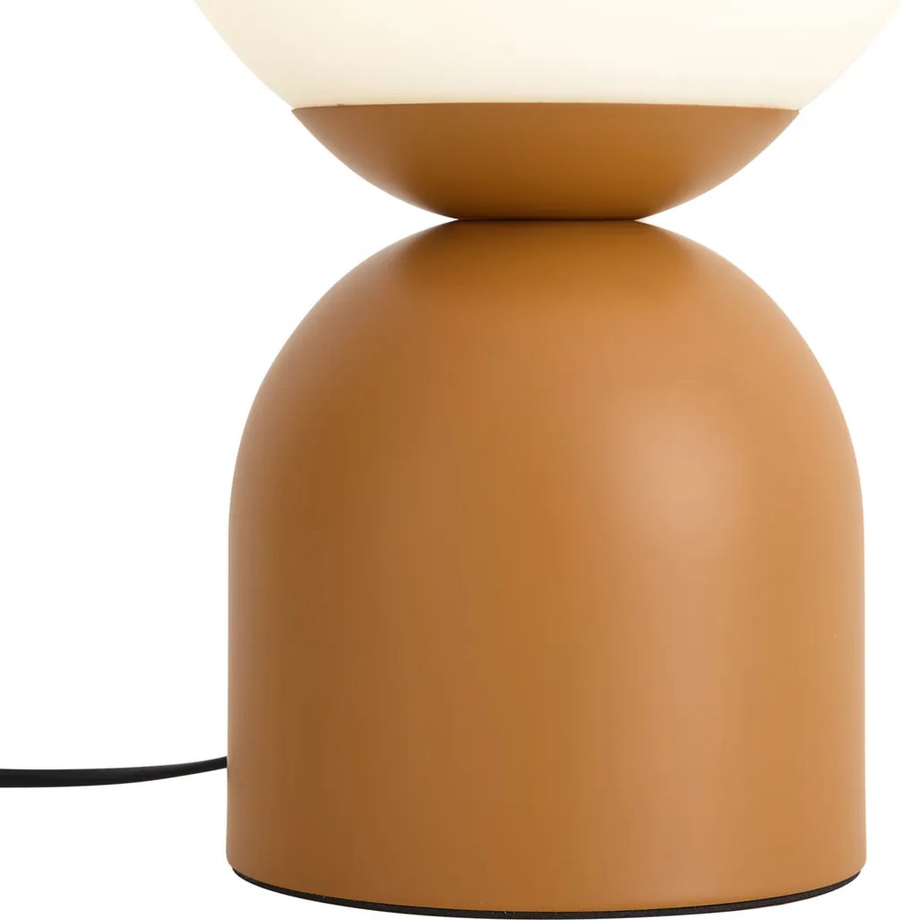 Lampa stołowa Hotel Chic pomarańczowa z opalowym szkłem - Pallon Trend