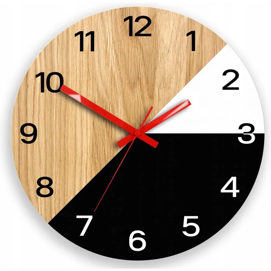 Zegar na ścianę nowoczesny efektowny okrągły cichy do kuchni salonu pokoju