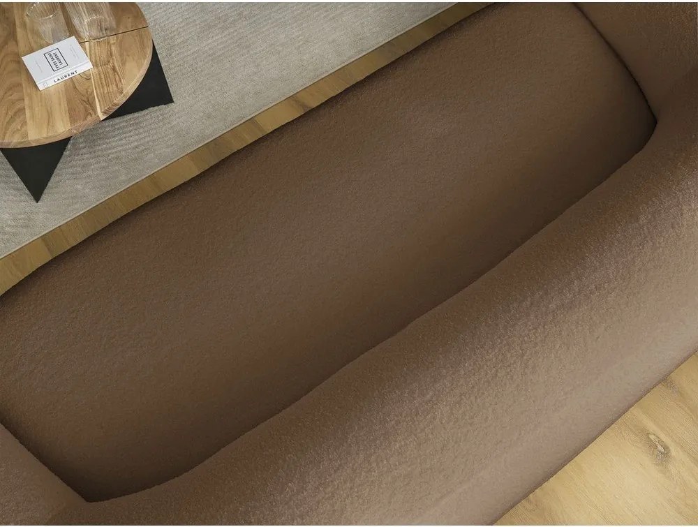 Brązowa sofa z materiału bouclé 193 cm Elina – Bobochic Paris