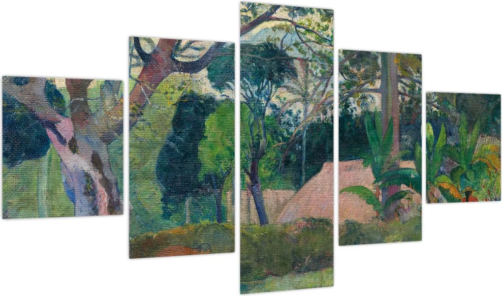 Obraz - Paul Gauguin, Te raau rahi (The Big Tree), reprodukcje (125x70 cm)