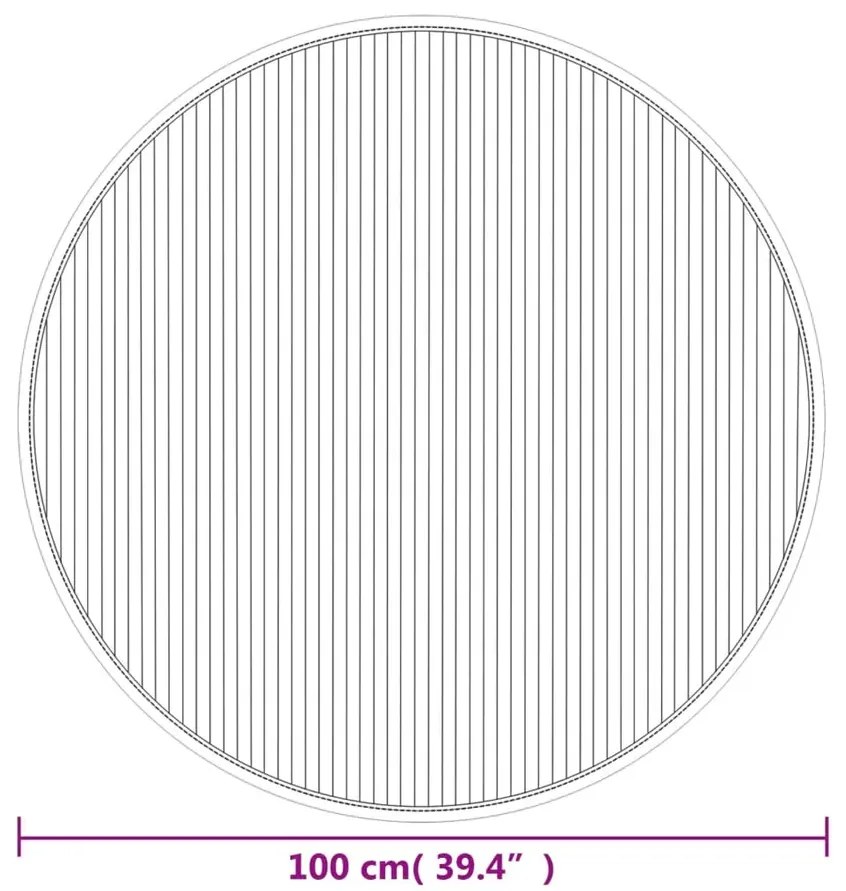 Ciemnobrązowy stylowy dywanik 100 cm - Ebos 5X