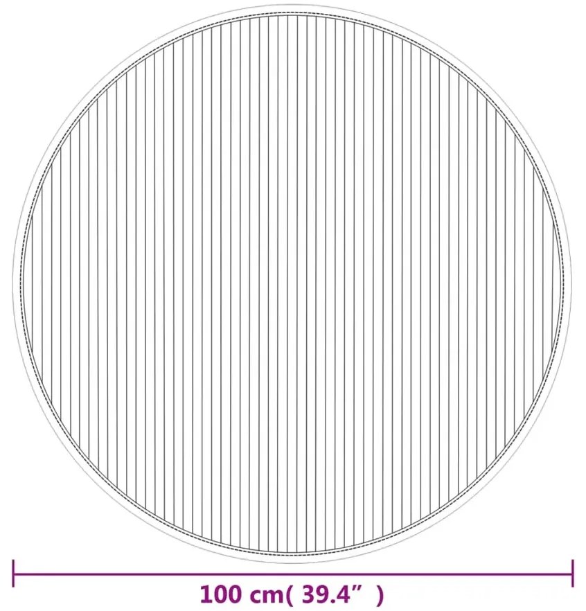 Ciemnobrązowy stylowy dywanik 100 cm - Glaso 5X