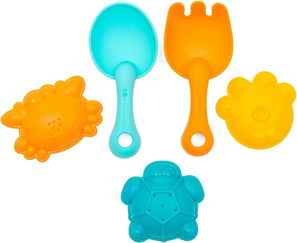 Baby Mix Składane wiaderko z zabawkami do piasku i wody, 5 szt.