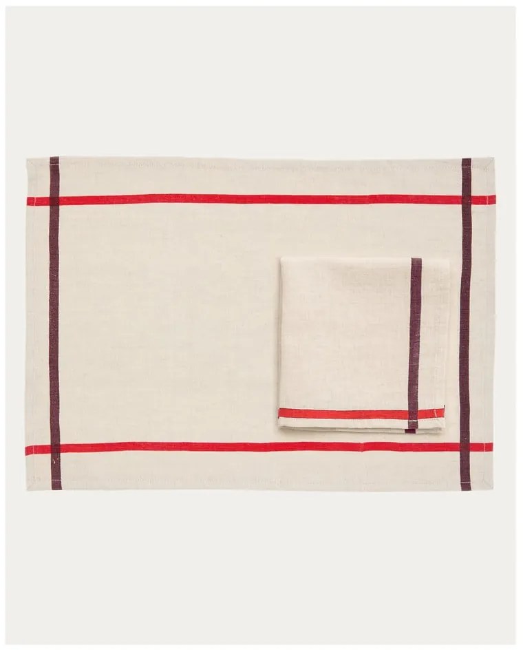 Maty stołowe z mieszanki lnu zestaw 2 szt. 35x50 cm Delma – Kave Home