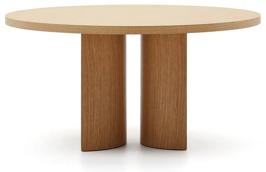 Okrągły stół w dekorze dębu ø 150 cm Nealy – Kave Home