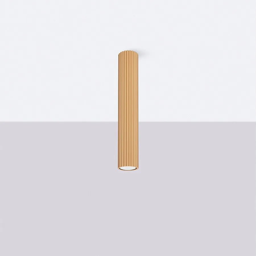 Lampa sufitowa minimalistyczny Gloow, aluminium - 1 źródło światła 4000K - L.6.5 x H.40 cm - złoty