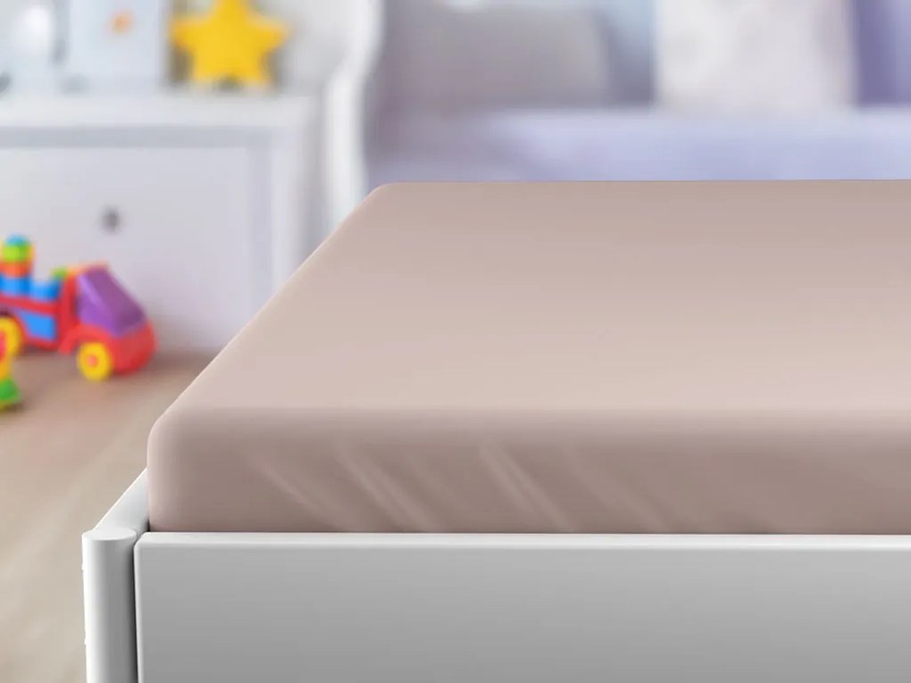 PrzytulneMieszkanie.pl Prześcieradło jersey do dziecięcego łóżeczka jasnoróżowe 70 x 140 cm