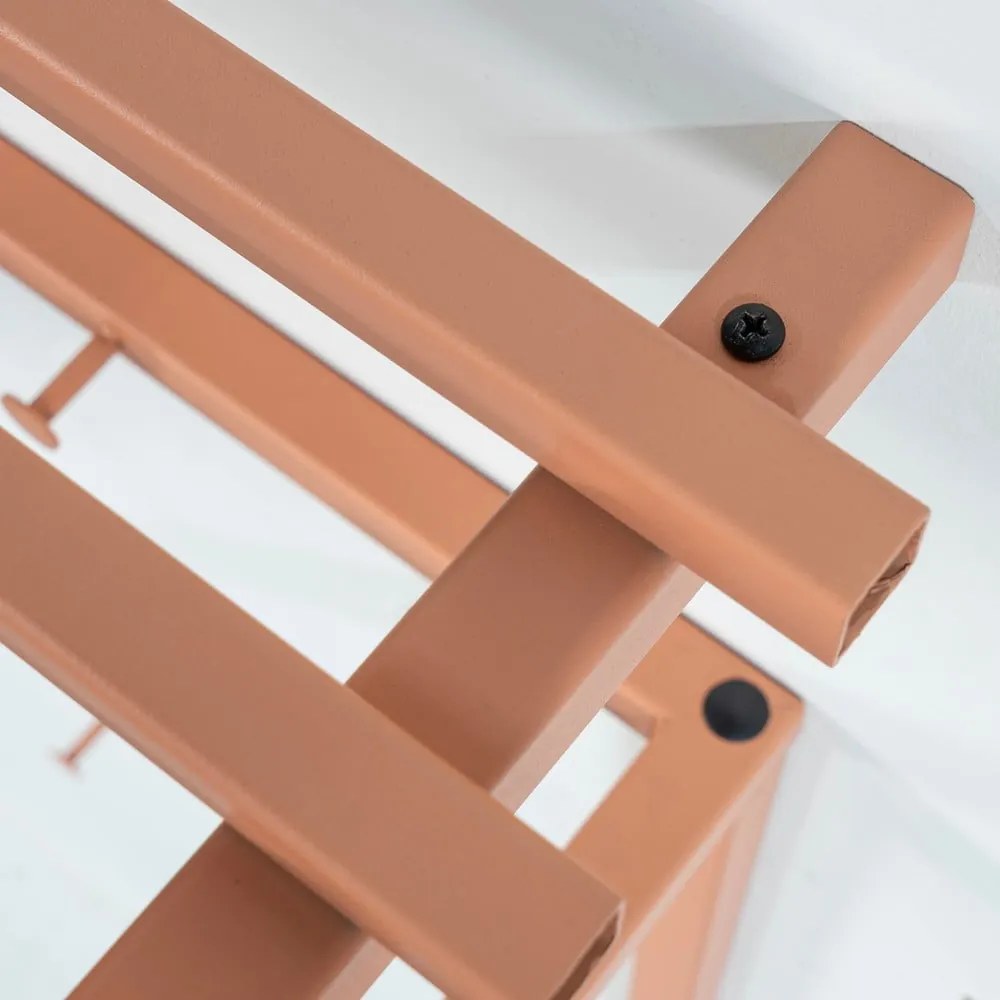 Łososiowy metalowy wieszak ścienny z półką 76 cm Rizzoli – Spinder Design