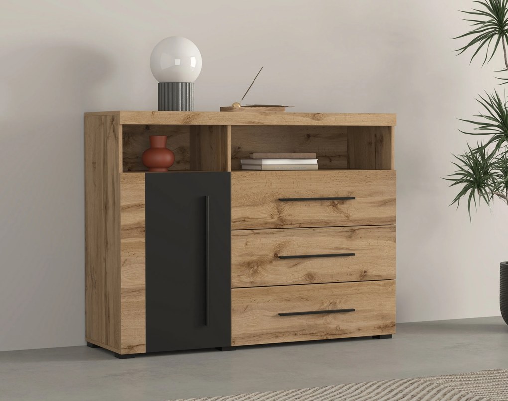 Komoda RISTO 119 cm do Salonu Sypialni Dąb wotan
