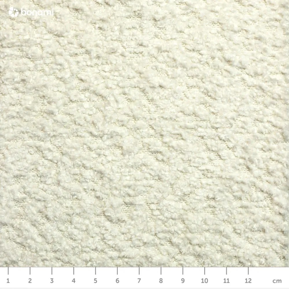 Kremowe tapicerowane łóżko dwuosobowe ze stelażem 200x200 cm Tina – Ropez
