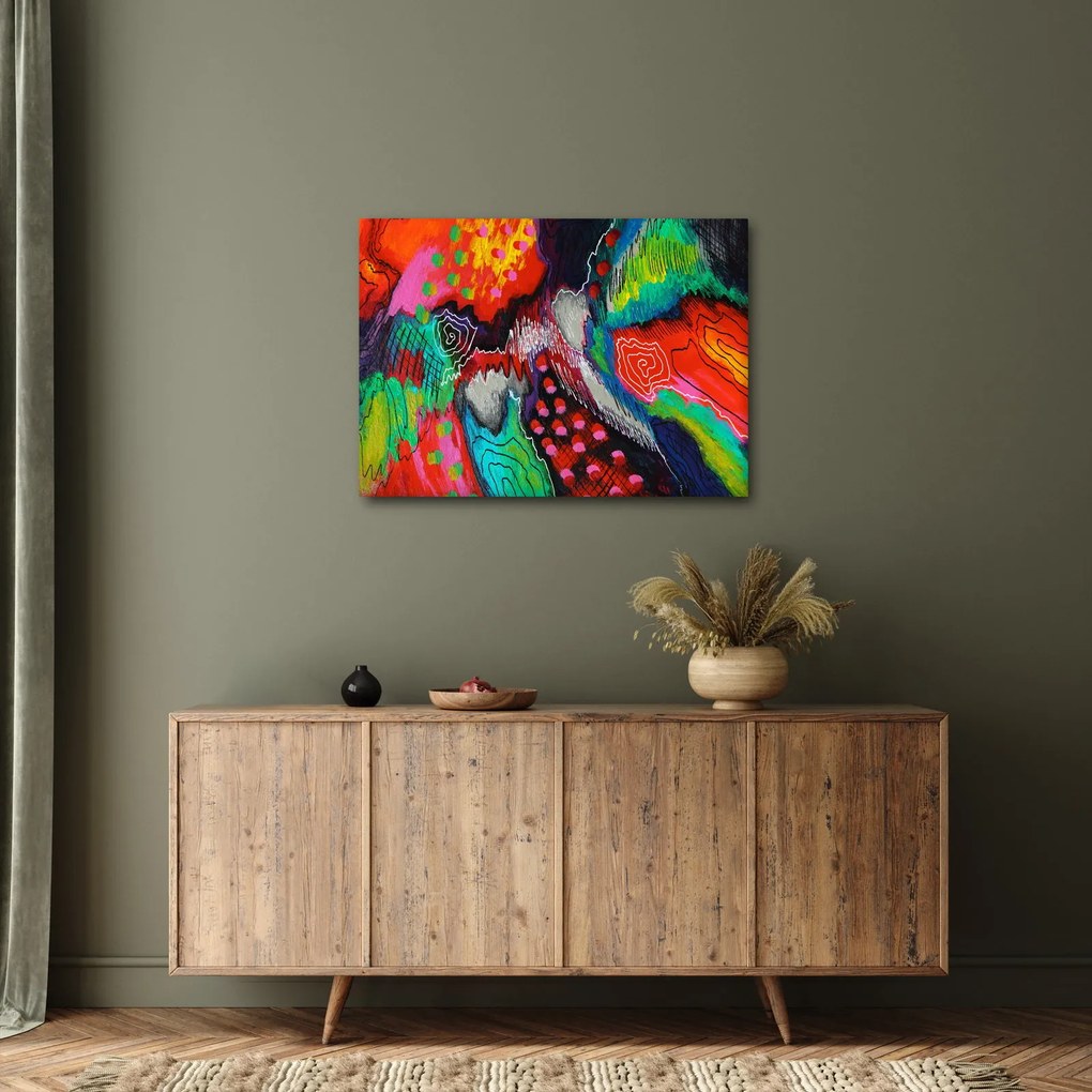 Abstrakcyjny obraz - kolory (70x50 cm)