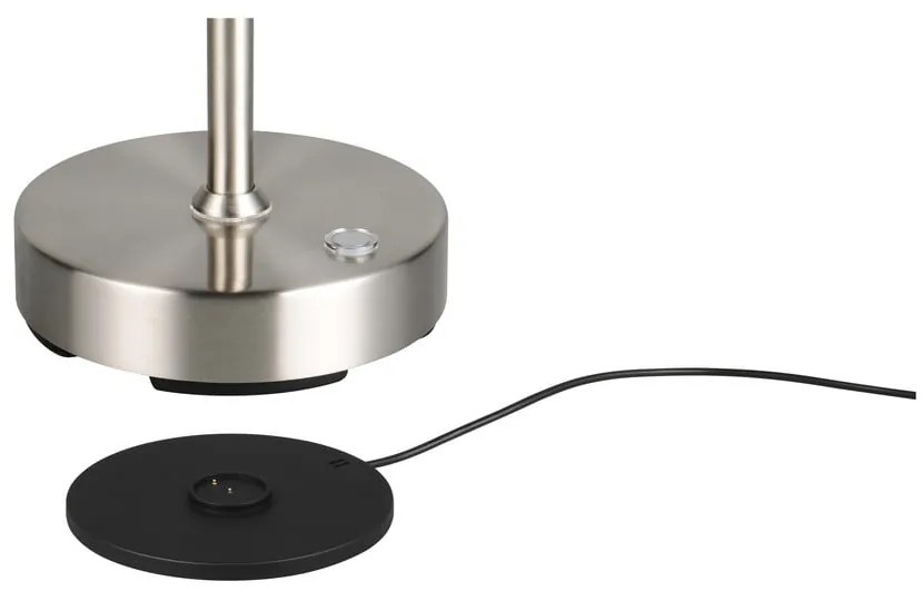 Lampa stołowa LED w kolorze srebra (wysokość 45 cm) Moreno – Reality